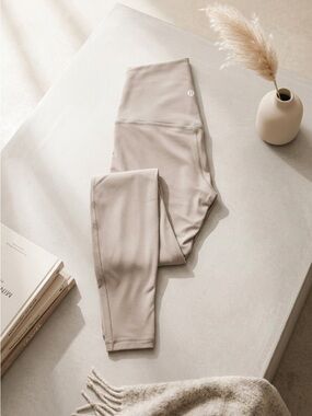 Lululemon Align Pant 28" Chrome High Rise Leggings Nulu Yoga Tights Women's Sz 4